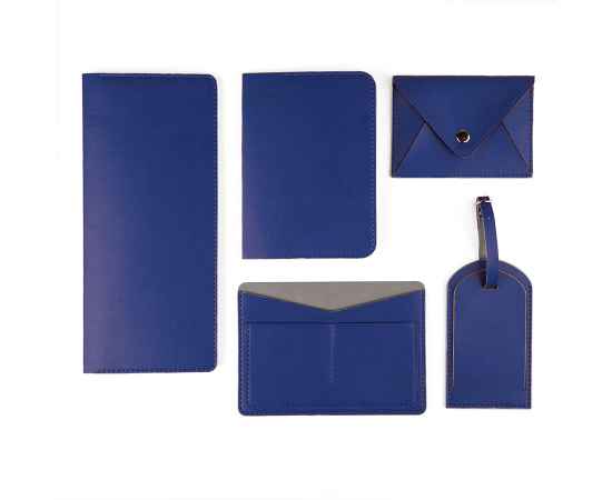 Багажная бирка  'Tinted', 6,5*11,5 см, PU, синий с серым, Цвет: синий, изображение 2