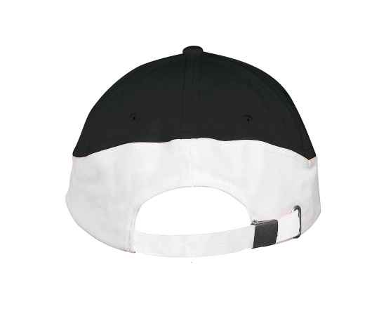 Бейсболка 'BOOSTER', 5 клиньев, металлическая застежка, черный/белый, 100% хлопок, 260г/м2, Цвет: черный, белый, изображение 3