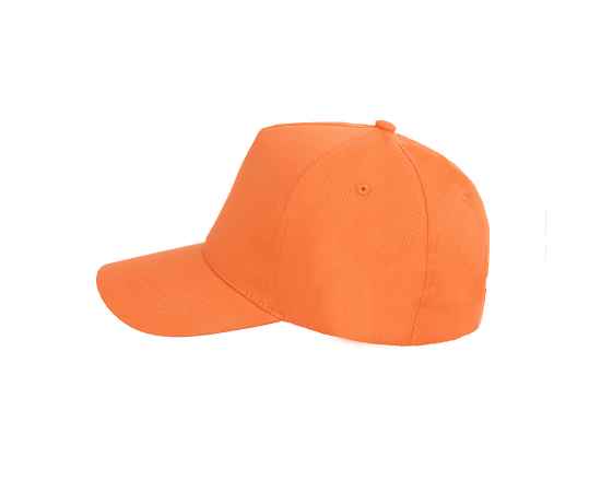 Бейсболка 'Hit', 5 клиньев,  застежка на липучке, оранжевый, 100% п/э, плотность 135 г/м2, Цвет: оранжевый, изображение 2