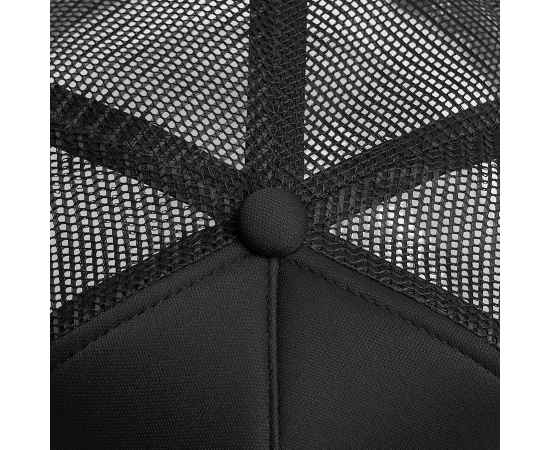 Бейсболка 'Flick', 5 клиньев, пласт. застежка, черный, 100% полиэстер, 180 г/м2, Цвет: черный, изображение 5
