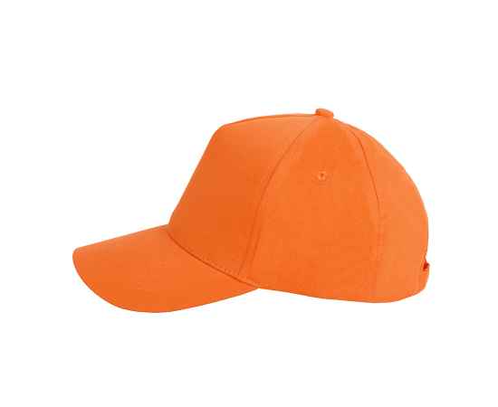 Бейсболка 'Optima S', 5 клиньев, металлическая застежка, оранжевый, 100% хлопок, плотность 175 г/м2, Цвет: оранжевый, изображение 2