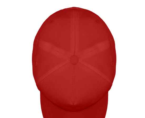 Бейсболка 'Fortuna', 5 клиньев,  застежка на липучке,  красный, 100% полиэстер, плотность 140 г/м2, Цвет: красный, изображение 4