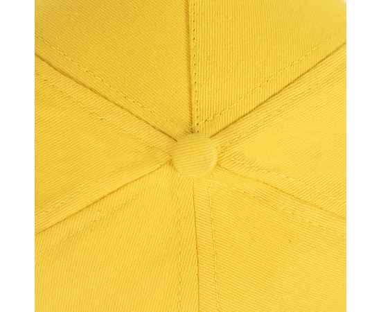 Бейсболка 'Hit', 5 клиньев,  застежка на липучке, желтый, 100% п/э, плотность 135 г/м2, Цвет: желтый, изображение 4