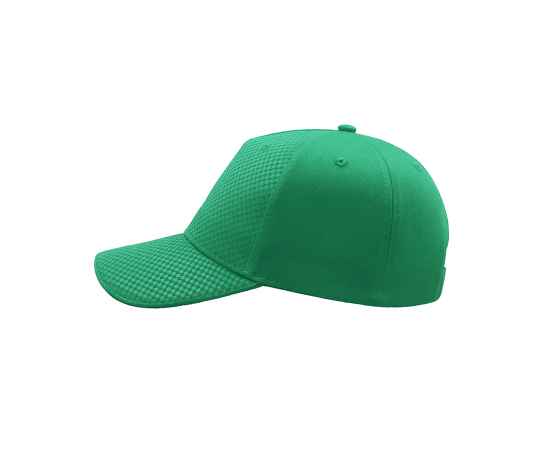 Бейсболка 'GEAR', 5 клиньев, застежка на липучке, зеленый, ткань1:100% х/б, ткань2:100%п/э, 260г/м2, Цвет: зеленый, изображение 2
