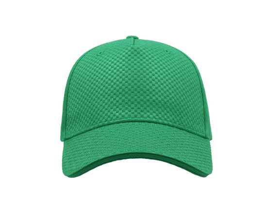 Бейсболка 'GEAR', 5 клиньев, застежка на липучке, зеленый, ткань1:100% х/б, ткань2:100%п/э, 260г/м2, Цвет: зеленый, изображение 3