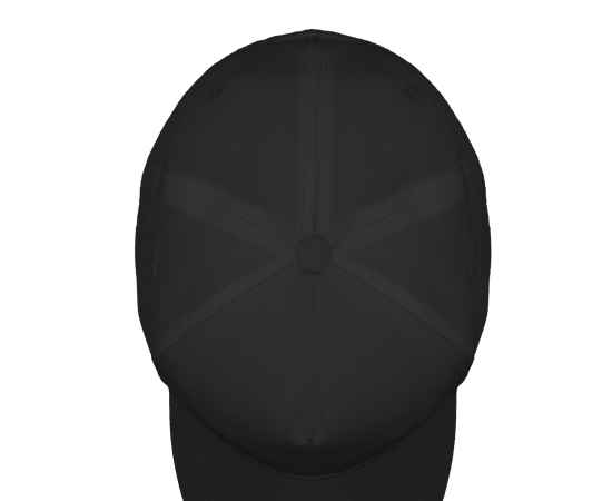 Бейсболка 'Fortuna', 5 клиньев,  застежка на липучке, черный, 100% полиэстер, плотность 140 г/м2, Цвет: черный, изображение 4