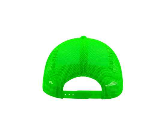 Бейсболка 'RAPPER', 5 клиньев, пластиковая застежка, зеленый неон с белым, 100% полиэстер, 80 г/м2, Цвет: белый, ярко-зеленый, изображение 5
