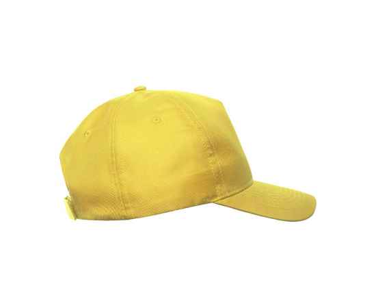 Бейсболка RECY FIVE, 5 клиньев, застежка-липучка, желтый, 100 % переработанный полиэстер, 220 г/м2, Цвет: желтый, изображение 3