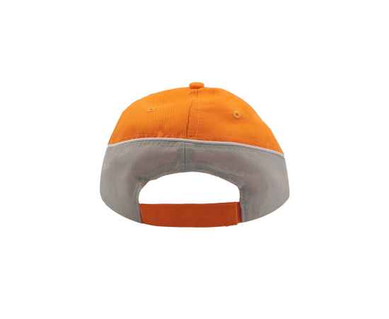 Бейсболка 'Racing', 6 клиньев, оранжевый/серый, 94% полиэстер 6% вискоза, 180  г/м2, Цвет: оранжевый, изображение 4