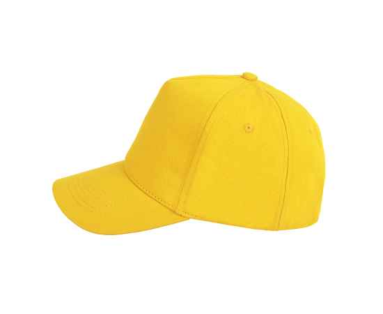 Бейсболка 'Premium S', 5 клиньев, металлическая застежка, желтый, 100% хлопок, плотность 350 г/м2, Цвет: желтый, изображение 2