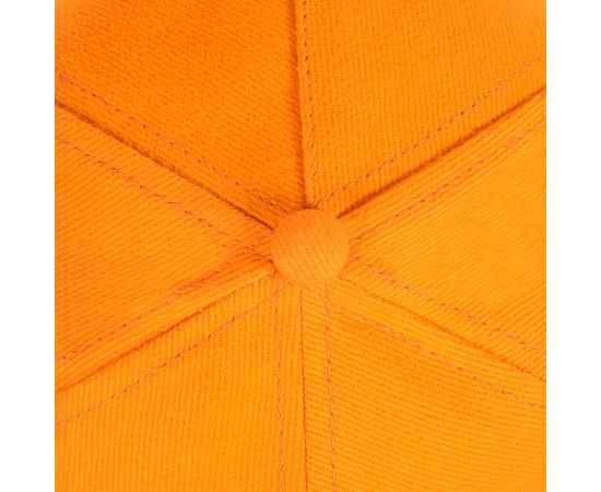 Бейсболка 'Premium S', 5 клиньев, металлическая застежка,оранжевый,100% хлопок,плотность 350 г/м2, Цвет: оранжевый, изображение 4