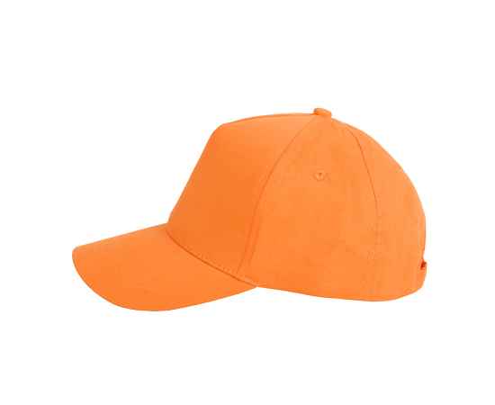 Бейсболка 'Standard', 5 клиньев, металлическая застежка, оранжевый, 100% хлопок, плотность 175 г/м2, Цвет: оранжевый, изображение 2