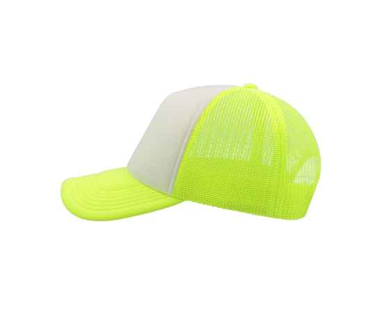Бейсболка 'RAPPER', 5 клиньев, пластиковая застежка, желтый с белым,100% полиэстер,плотность 80 г/м2, Цвет: светло-зеленый, серый, изображение 2