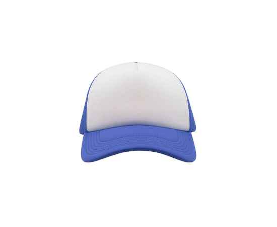 Бейсболка 'RAPPER', 5 клиньев, пластиковая застежка, синий с белым, 100% п/э, плотность 80 г/м2, Цвет: белый, синий, изображение 3