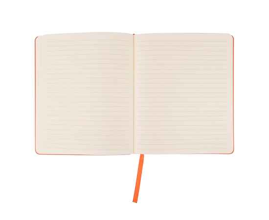Бизнес-блокнот 'Cubi', 150*180 мм, оранжевый, кремовый форзац, мягкая обложка, в линейку, Цвет: оранжевый, изображение 2