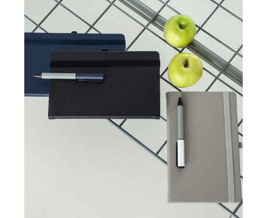 Бизнес-блокнот GLORI, A5, серый, твердая обложка, в линейку, Цвет: серый, изображение 7