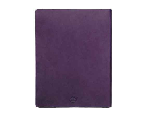 Бизнес-блокнот 'Biggy', B5 формат, фиолетовый, серый форзац, мягкая обложка, в клетку, Цвет: фиолетовый, изображение 3
