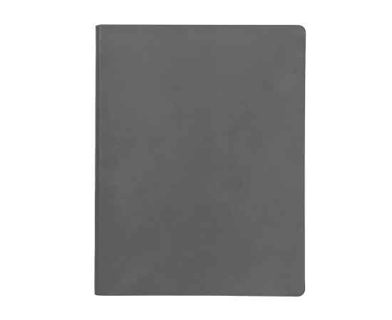Бизнес-блокнот BIGGY, B5 формат, серый, серый форзац, мягкая обложка, в клетку, Цвет: серый, изображение 2