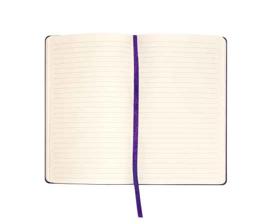 Бизнес-блокнот 'Funky' фиолетовый с  серым форзацем, мягкая обложка,  линейка, Цвет: фиолетовый, серый, изображение 3