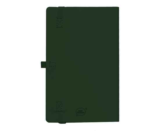 Бизнес-блокнот 'Gracy', 130х210 мм, зеленый, кремовая бумага, гибкая обложка, в линейку, на резинке, Цвет: зеленый, Размер: 130х210 мм, изображение 3
