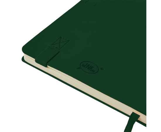 Бизнес-блокнот 'Gracy', 130х210 мм, зеленый, кремовая бумага, гибкая обложка, в линейку, на резинке, Цвет: зеленый, Размер: 130х210 мм, изображение 7