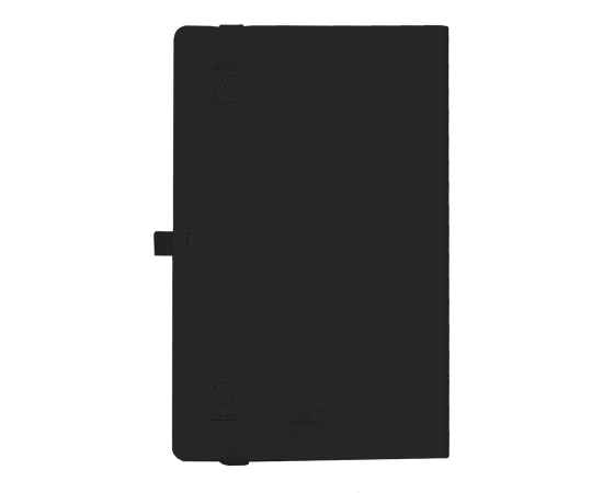 Бизнес-блокнот 'Gracy', 130х210 мм, черный, кремовая бумага, гибкая обложка, в линейку, на резинке, Цвет: Чёрный, Размер: 130х210 мм, изображение 3