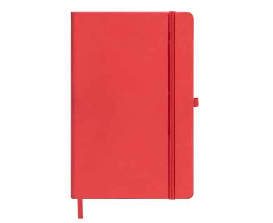 Бизнес-блокнот А5  'Silky', красный,  твердая обложка,  в клетку, Цвет: красный, изображение 2