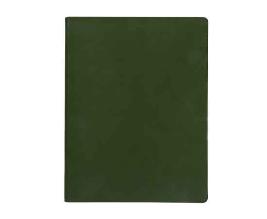Бизнес-блокнот 'Biggy', B5 формат, зеленый, серый форзац, мягкая обложка, в клетку, Цвет: зеленый, изображение 2