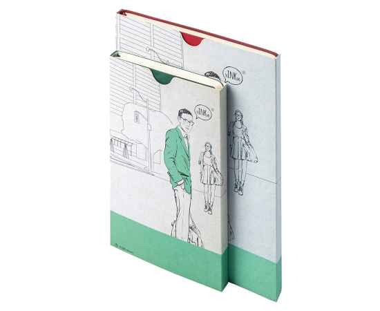 Бизнес-блокнот 'Biggy', B5 формат, зеленый, серый форзац, мягкая обложка, в клетку, Цвет: зеленый, изображение 6