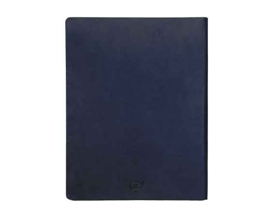 Бизнес-блокнот 'Biggy', B5 формат, темно-синий, серый форзац, мягкая обложка, в клетку, Цвет: тёмно-синий, изображение 3