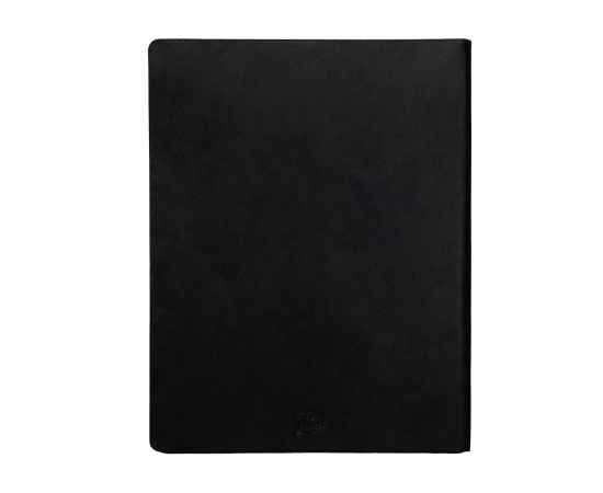 Бизнес-блокнот 'Biggy', B5 формат, черный, серый форзац, мягкая обложка, в клетку, Цвет: Чёрный, изображение 3