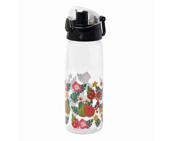 Бутылка для воды FLASK, 800 мл, 25,2х7,7см, прозрачный, пластик, Цвет: прозрачный, изображение 2