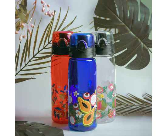 Бутылка для воды FLASK, 800 мл, 25,2х7,7см, прозрачный, пластик, Цвет: прозрачный, изображение 3