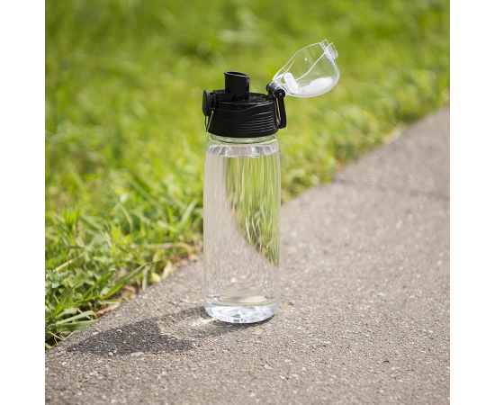 Бутылка для воды FLASK, 800 мл, 25,2х7,7см, прозрачный, пластик, Цвет: прозрачный, изображение 5