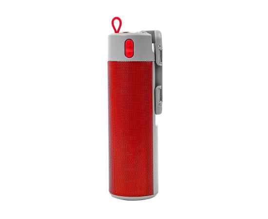 Bluetooth колонка с зарядным устройством(2000mAh) и моноподом 'Turbo Tube',красный с серым,18х5,5х5,3, Цвет: красный, серый, изображение 5