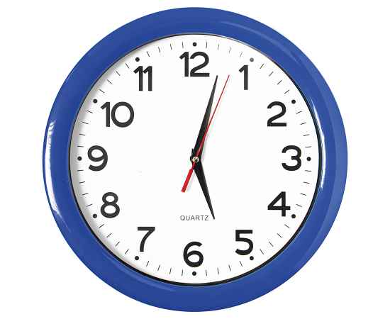 Часы настенные 'ПРОМО' разборные, яркий синий, D28,5 см, пластик, Цвет: синий, Размер: D28,5 см, изображение 2