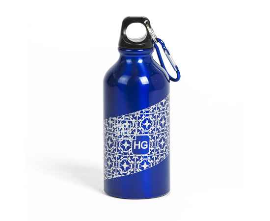 Бутылка для воды 'Mento-1', алюминиевая, с карабином, 400 мл., оранжевый, Цвет: оранжевый, изображение 6