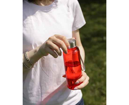 Бутылка для воды WATER, 550 мл, прозрачный, пластик rPET, нержавеющая сталь, Цвет: прозрачный, изображение 3