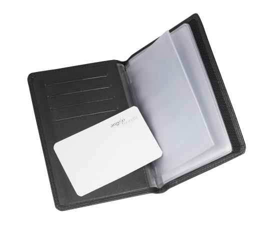 Бумажник водителя  'Модена',  черный, 10*14 см,  кожа, подарочная упаковка, изображение 2