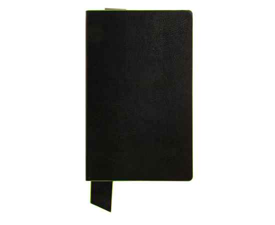 Бизнес-блокнот 'Trendi', 130*210 мм, черно-лаймовый, мягкая обложка, в линейку, Цвет: черный, лаймовый, изображение 3