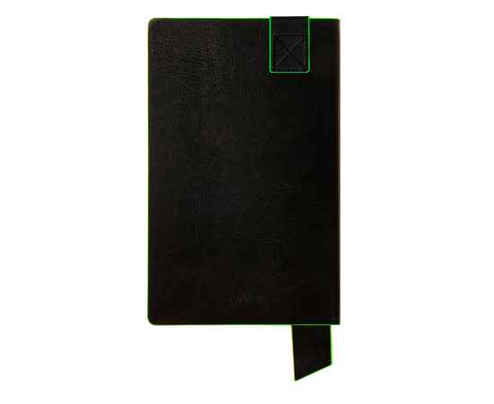 Бизнес-блокнот 'Trendi', 130*210 мм, черно-лаймовый, мягкая обложка, в линейку, Цвет: черный, лаймовый, изображение 4