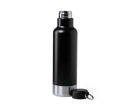 Бутылка для воды PERNAL, чёрный, 750 мл,  нержавеющая сталь, Цвет: Чёрный, изображение 2