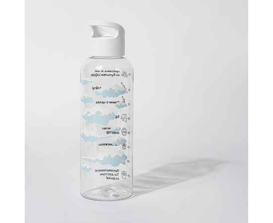 Бутылка для воды LIQUID, 500 мл, 22х6,5см, прозрачный, пластик rPET, Цвет: прозрачный, изображение 3