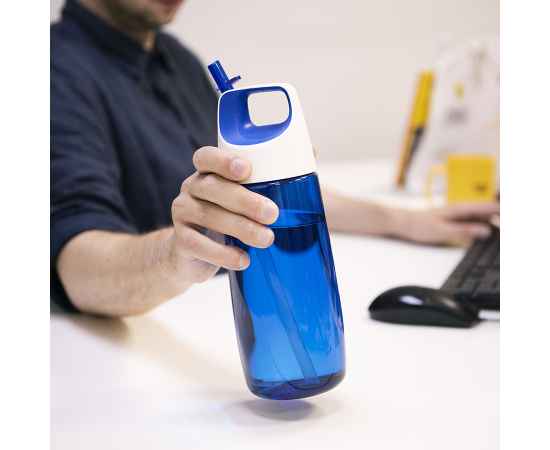 Бутылка для воды TUBE, 700 мл, 24х8см, прозрачный, пластик rPET, Цвет: прозрачный, изображение 4