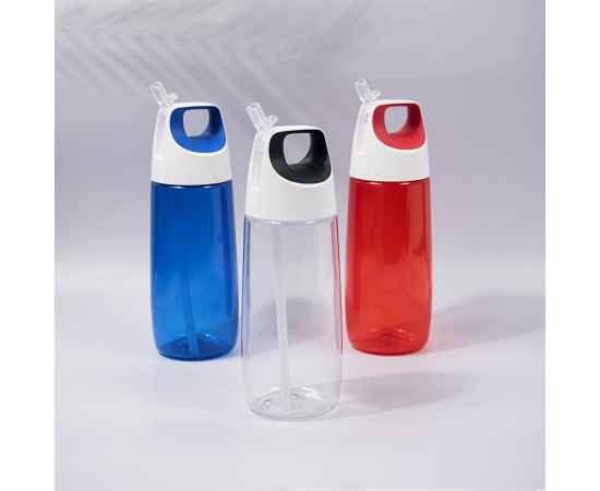 Бутылка для воды TUBE, 700 мл, 24х8см, прозрачный, пластик rPET, Цвет: прозрачный, изображение 5