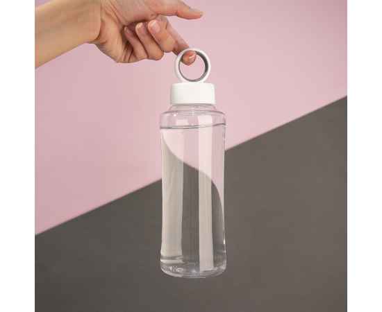 Бутылка для воды RING, 600 мл, 24,5х7,3см, пластик rPET, Цвет: прозрачный, изображение 4