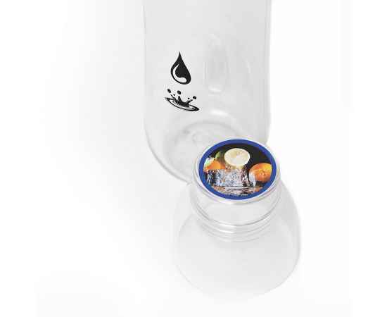 Бутылка для воды FIT, 700 мл, 24,5х7,4см, прозрачный с серым, пластик rPET, Цвет: прозрачный, серый, изображение 5