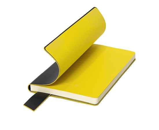Бизнес-блокнот 'Trendi', 130*210 мм, черно-желтый, мягкая обложка, в линейку, Цвет: черный, желтый, изображение 5