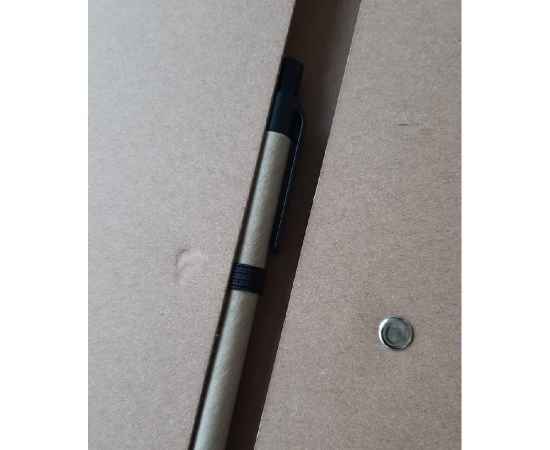 Блокнот NEYLA A5 на пружине, твердая обложка, шариковая ручка, рециклированный картон, Цвет: бежевый, изображение 3