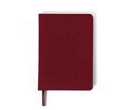Ежедневник недатированный Duncan, А5,  бордовый, белый блок, Цвет: бордовый, изображение 2